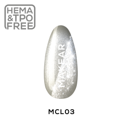 MCL03 Silver Purr Midnight Cat Eye UV Nagellack 8 ml Makear