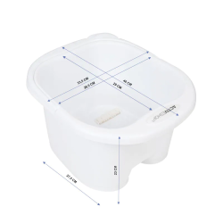 Fußbadewanne-Schüssel mit Massagerollen weiß