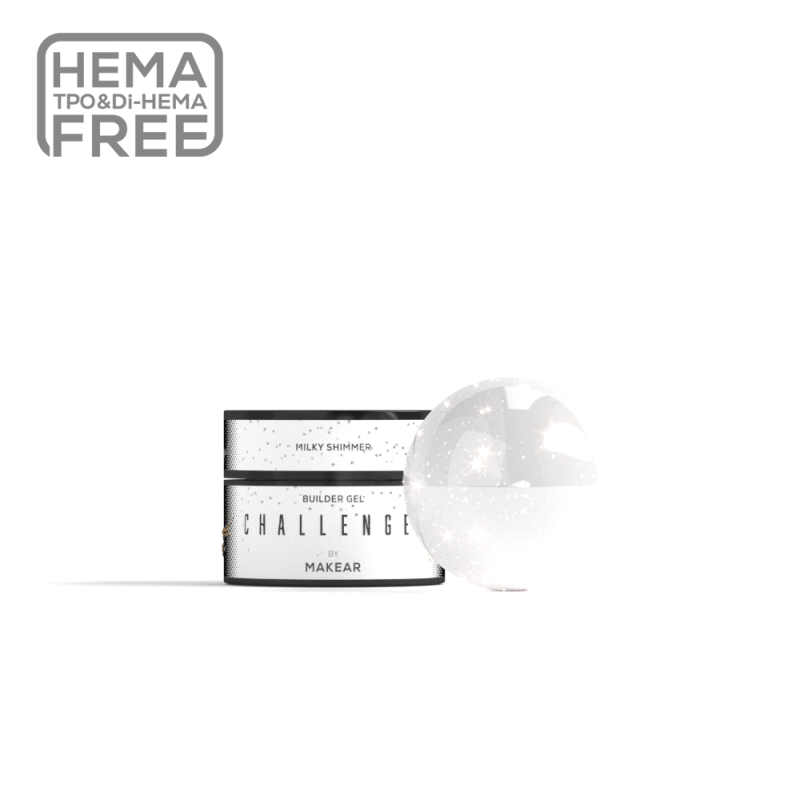 Builder Gel Challengel Shimmer Milky HG11 Makear 15 ml