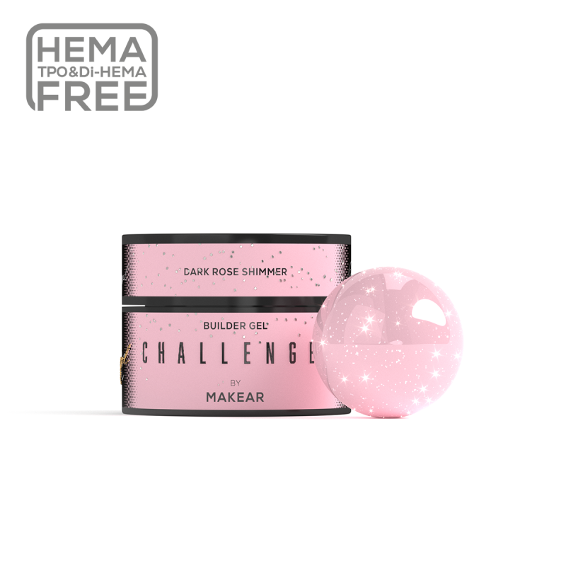 Builder Gel Challengel Shimmer Dark Rose HG15 Makear 50 ml