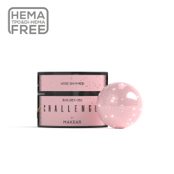 Builder Gel Challengel Shimmer Rose HG14 Makear 50 ml