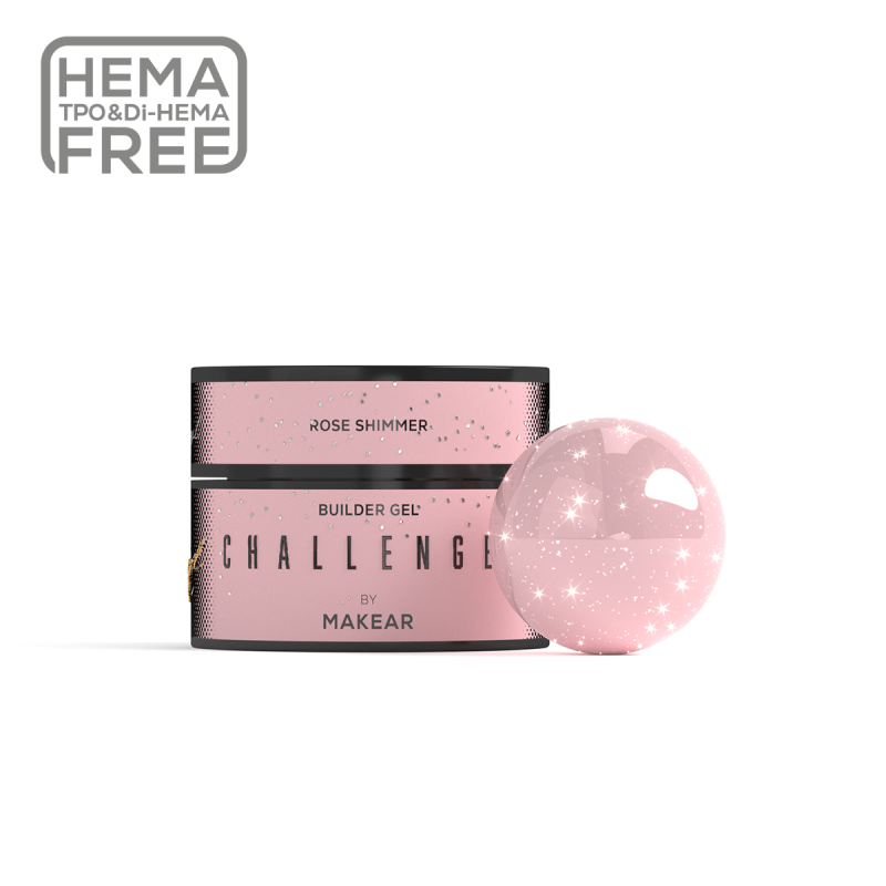Builder Gel Challengel Shimmer Rose HG14 Makear 50 ml