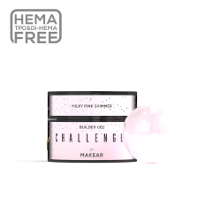 Builder Gel Challengel Shimmer Milky Pink HG12 Makear 50 ml