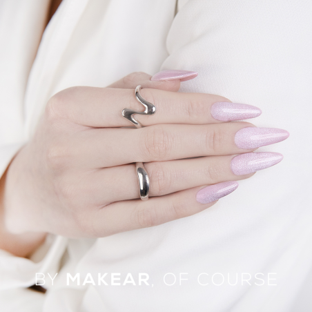 Top No Wipe Cat Eye Silver 8 ml Makear