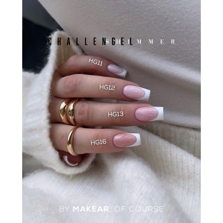Builder Gel Challengel Shimmer Milky HG11 Makear 15 ml