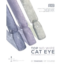 Top No Wipe Cat Eye Silver 8 ml Makear