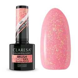 Brush Easy Gel Glitter Peach - 5ml Claresa