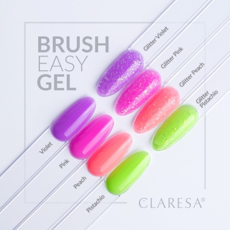 Brush Easy Gel Glitter Pink - 5ml Claresa