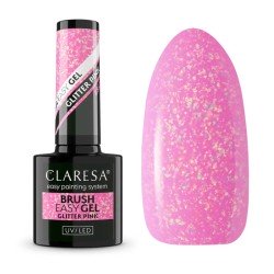 Brush Easy Gel Glitter Pink - 5ml Claresa