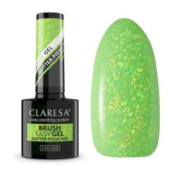 Brush Easy Gel Glitter Pistachio - 5ml Claresa