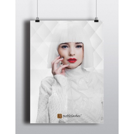 Poster Noble Lashes A3  All White