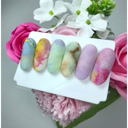 09 Transfer Nagelfolie Pink & Blue Marble