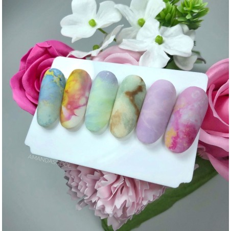 09 Transfer Nagelfolie Pink & Blue Marble Semilac
