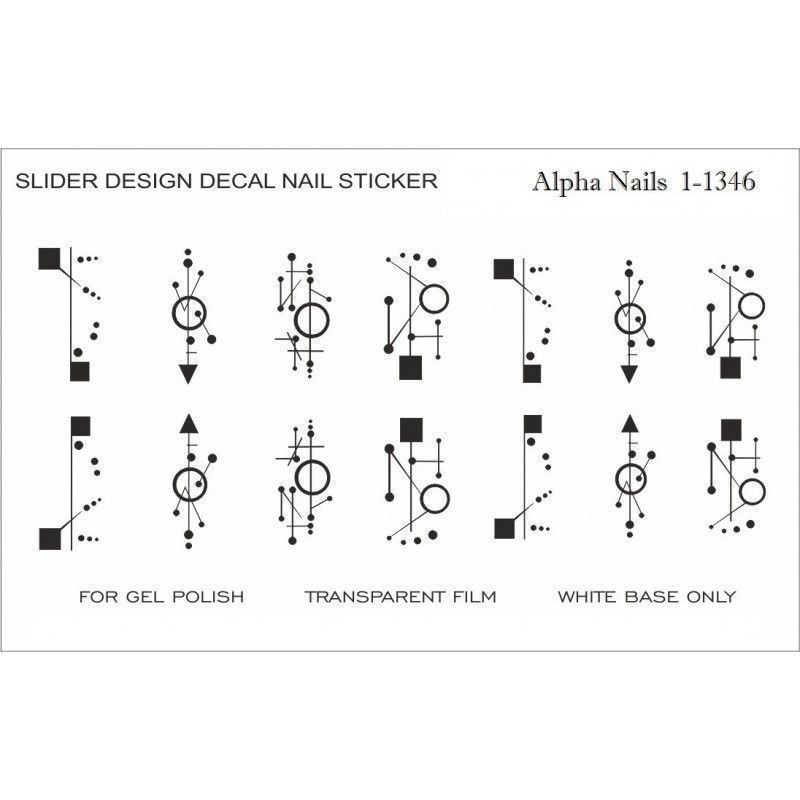 Nagel Sticker Geometrische  Muster 1-1346 AlphaNails
