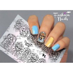 Nagel Sticker Schablone in Schwarz V1 FasionNails