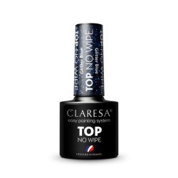 Top No Wipe Glitter Blue für UV Nagellacke 5 ml Claresa