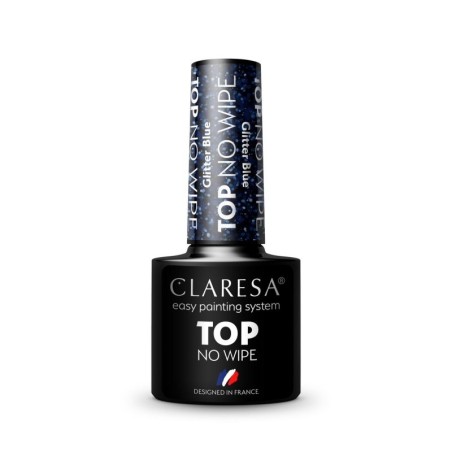 Top No Wipe Glitter Blue für UV Nagellacke 5 ml