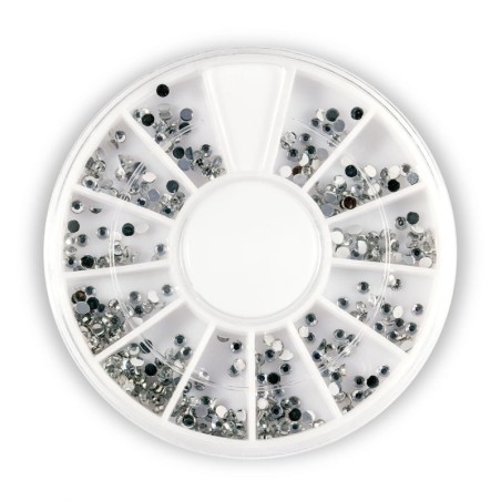 Strass Display Silber Mix