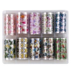 14 Transfer Nagelfolie Set - Ballerinas mit Schmeterlinge Andere