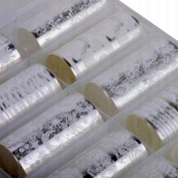 17 Transfer Nagelfolie Set - Weiße Mustern Andere