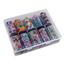 18 Transfer Nagelfolie Set - Märchenhafte Schmetterlinge Andere