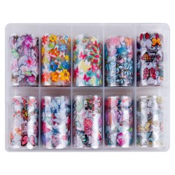 18 Transfer Nagelfolie Set - Märchenhafte Schmetterlinge Andere
