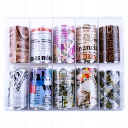 19 Transfer Nagelfolie Set - Zeitungen Andere