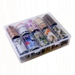 19 Transfer Nagelfolie Set - Zeitungen