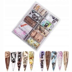 19 Transfer Nagelfolie Set - Zeitungen Andere