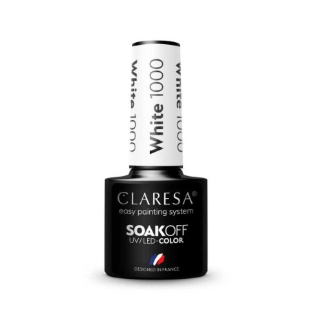 1000 White UV Nagellack 5 ml Claresa