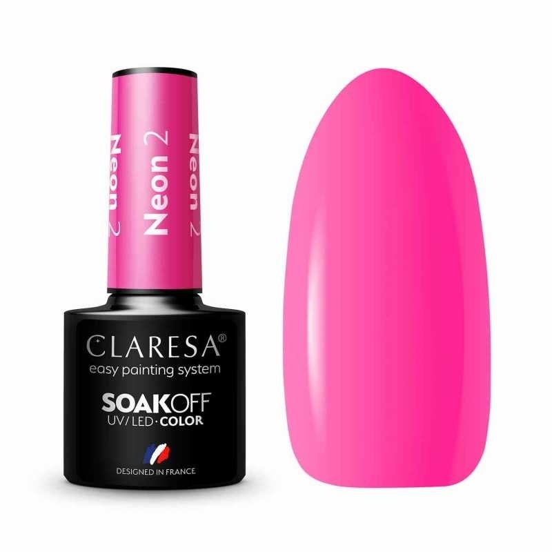 2 Neon UV Nagellack 5 ml Claresa