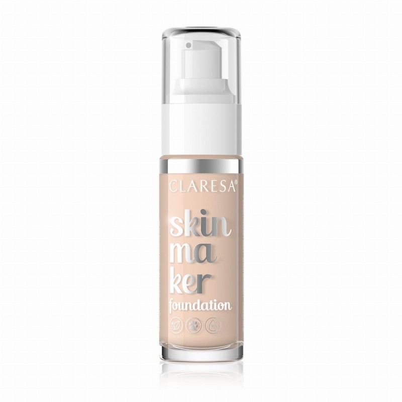 Foundation Skin Maker 01 Porcelain 30ml Claresa