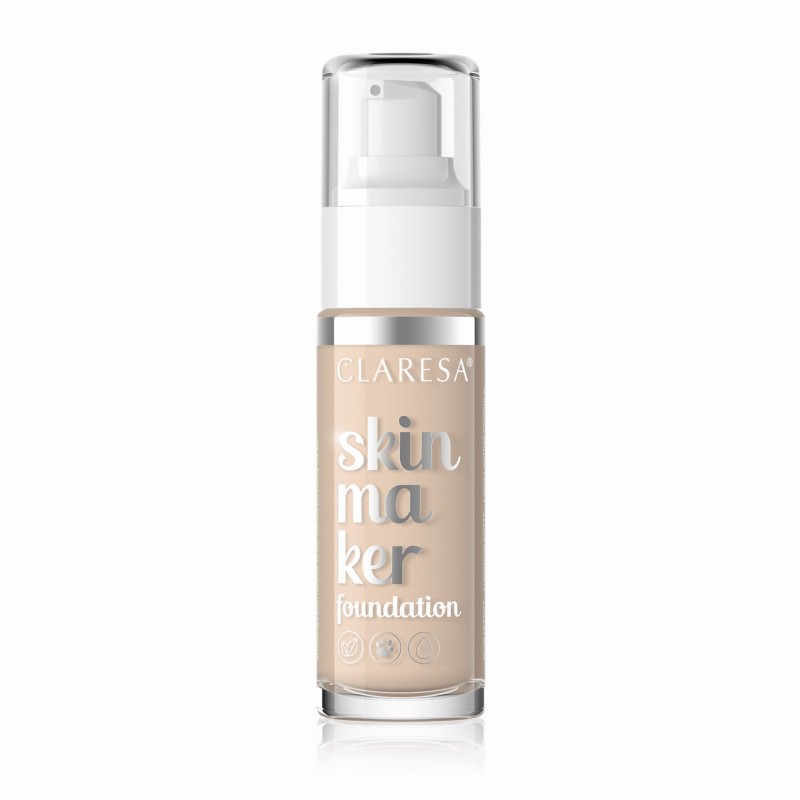 Foundation Skin Maker 02 Light Beige 30ml Claresa