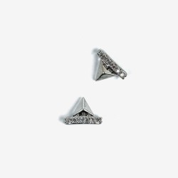 783 Overlay Pyramiden silber 2 St. Semilac