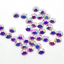 Glas Strasssteine SS10 02 Crystal AB irisierend