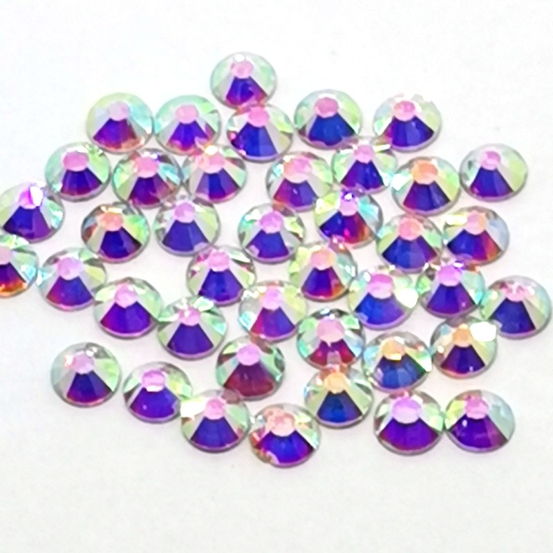 Glas Strasssteine SS12 02 Crystal AB irisierend Andere