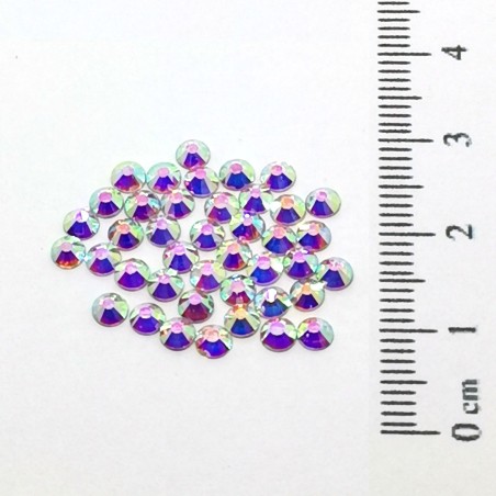 Glas Strasssteine SS12 02 Crystal AB irisierend Andere