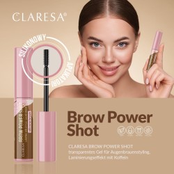 Brow Power Shot Transpatenter Gel für Augenbrauen-Styling 8g Claresa