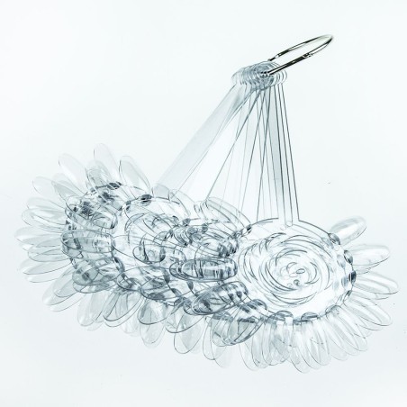 Display Farbmuster :  Blume 10er Set mit Ring , Klar