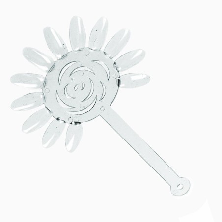 Display Farbmuster :  Blume 10er Set mit Ring , Klar