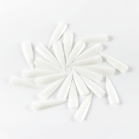 Display Farbmuster: 24 Stück Tips, Spitz, Milchfarbe