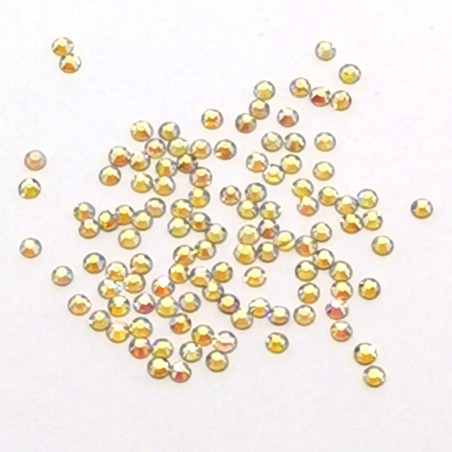 Glas Strasssteine SS3 03 Gold AB irisierend