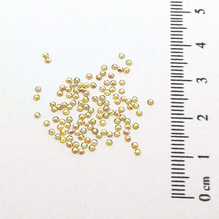 Glas Strasssteine SS3 03 Gold AB irisierend